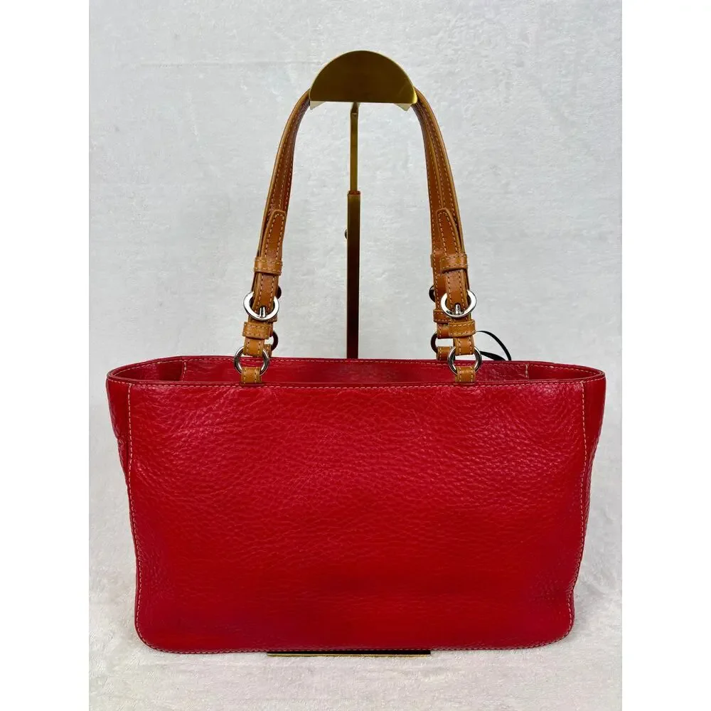 Coach Y2K Chelsea Red Pebbled Leather Shoulder Tote